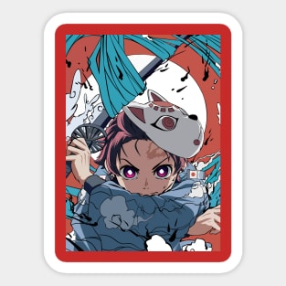 Samurai Warrior Anime Sticker